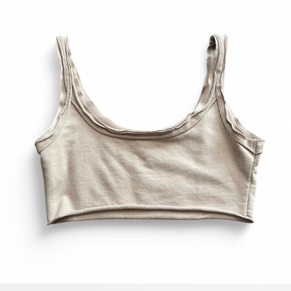 Beige Tan Crop Top